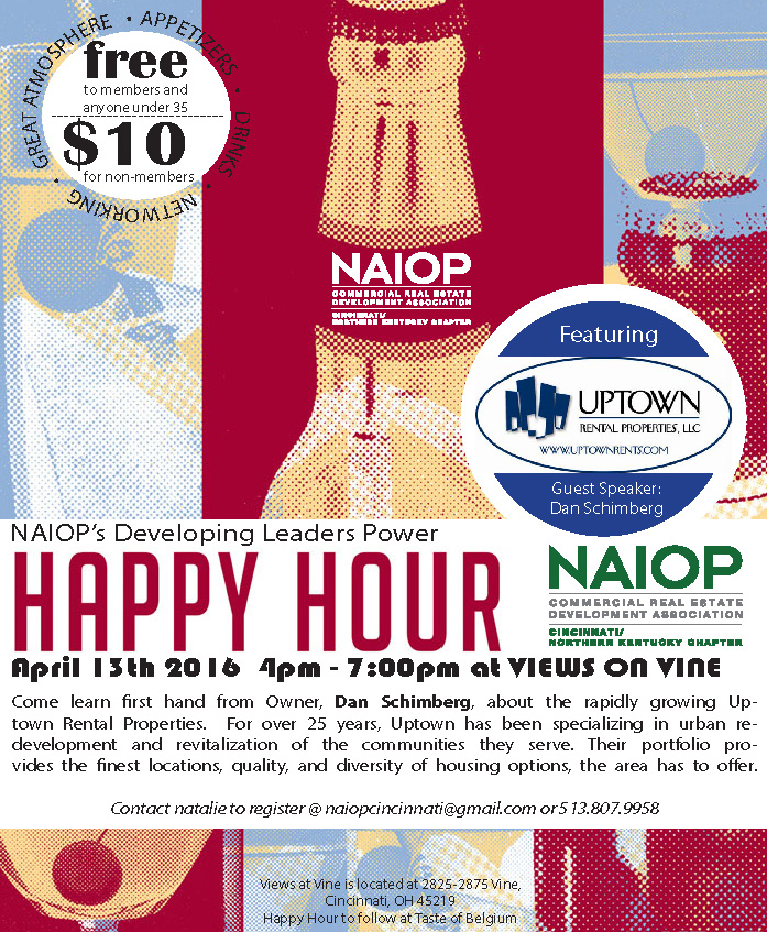 April 13th – Developing Leader/Young Professionals Happy Hour